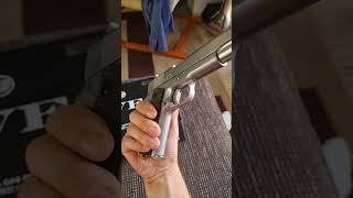 WE M1911 Full Metal Silver Airsoft Pistol [upl. by Aicilat]