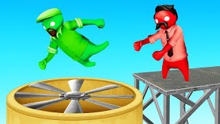 BEAT The SPINNING BLADES to WIN Gang Beasts [upl. by Cesya]