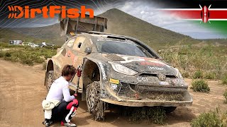 Toyota Tire Trouble WRC Safari Rally Kenya 2024 [upl. by Anivad922]