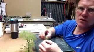 How to apply woodland scenics poly fibre to model tree  twist amp wire [upl. by Ellivro]