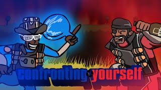 FNF confronting yourself but demoman and demopan sing it tf2 cover [upl. by Garwood890]