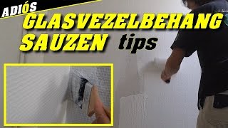 GLASVEZELBEHANG SCHILDEREN tips om glasvezelbehang BETER te sauzen [upl. by Anigger]