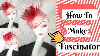 HOW TO MAKE WEDDING FASCINATORS WITH CRINOLINE DIY Tutorial video on hat making [upl. by Garwin876]