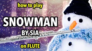 How to play Snowman on Flute  Flutorials [upl. by Toby]