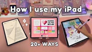 20 WAYS I USE MY iPAD PRO 💗  iPad apps  tips  apple pencil ✏️ [upl. by Leamaj]