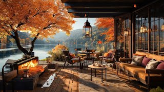 Warm Jazz Music for Relaxing Study 🍂Cozy Fall Coffee Shop Ambience  Smooth Jazz Instrumental Music [upl. by Leena]