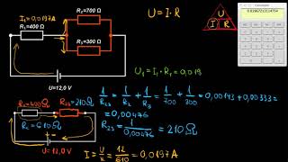 Oma likums  I U aprēķināšana rezistoriem ķēdē vienkāršāks [upl. by Aihtniroc]