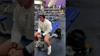 I got kicked out of the gym for this  gym content meme skit stereotypes shorts [upl. by Isaiah]