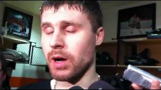 Ilya Bryzgalov is only afraid of bear in the forest [upl. by Jay]