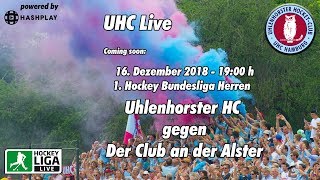 UHC Live  UHC vs DCadA  1 Herren Hockey Bundesliga  16122018  1900 h [upl. by Haile]