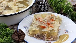 ВКУСНАЯ закуска Холодец из трех видов мяса [upl. by Ydassac]