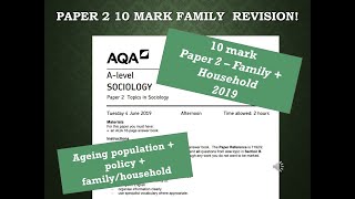 A Sociology Answering a 10 mark Family Ageing population  Policy  family [upl. by Bekah111]