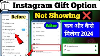 Instagram send gift option not showing  Instagram send gift option नहीं मिला हैं 2024 instagram [upl. by Aivlis]