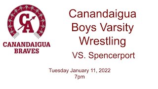 Canandaigua Boys Varsity Wrestling vs Spencerport 11122 [upl. by Hsirehc]