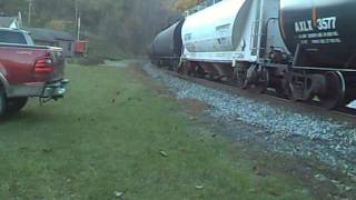 CSX train in Rowlesburg WV [upl. by Awuhsoj]