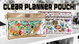 I LOVE Clear Vinyl Pouches Lets Make The Clear Planner Pouch From Sewn Ideas [upl. by Gould]