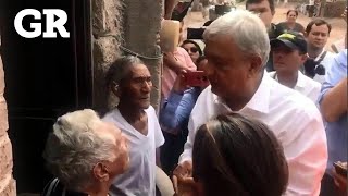 Visita AMLO a damnificados en Nayarit [upl. by Beitch801]