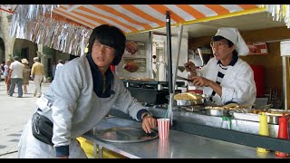 Wheels On Meals 1984  Jackie Chan Barcelona Food Truck scene [upl. by Christal]