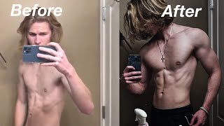 1 YEAR BODY TRANSFORMATION  Skinny To Muscle Natural 1718 [upl. by Paschasia]