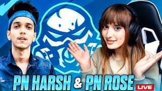 PN HARSH amp PN ROSE LIVE RANK PUSH TO GRANDMASTER 🤩🔥  PNHARSH SHORTS PNROSE FREEFIRELIVE [upl. by Anelam797]