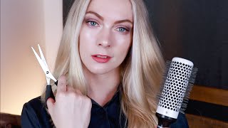 ASMR Relaxing Haircut and Style  Clippers and Blow Dry Realistic Layered Sounds [upl. by Mickey]