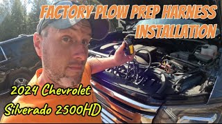 New Truck Old Plow  GM Factory Plow Prep Harness Install  2024 Chevrolet Silverado 2500HD [upl. by Nahtanaj726]