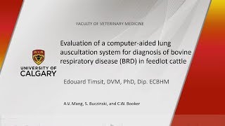 Evaluation of a computeraided lung auscultation system for diagnosis of bovine respiratory disease [upl. by Modeste548]