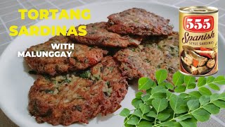 Tortang Sardinas With Malunggay tipidulam sardinasrecipe tortangsardinas malunggayrecipe [upl. by Joe]