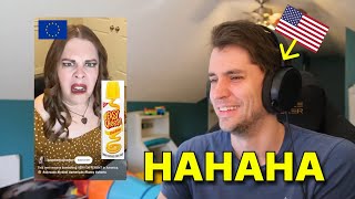 American reacts to American things that make Europeans CRINGE [upl. by Daniell]