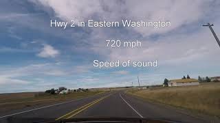 Driving 2000 mph on hwy 2 in Washington State simulated [upl. by Atiram751]