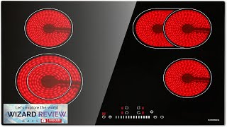 Electric Cooktop 30 inch ECOTOUCH Builtin Electric Cooktop 4 Burner Stove Top Review [upl. by Lamont]