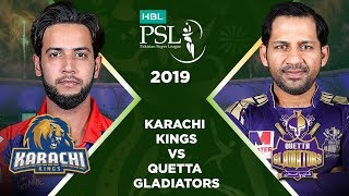 Match 28 Full Match Highlights Karachi Kings vs Quetta Gladiators  HBL PSL 4  HBL PSL 2019 [upl. by Gilles]