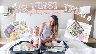 PACKING FOR OUR FIRST FAMILY TRIP  Travel Essential MustHaves  What To Bring [upl. by Armmat]