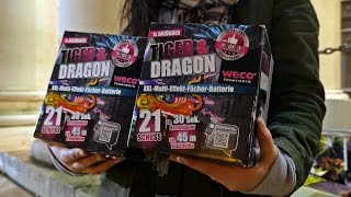 LIDL FEUERWERK 2017 2x WECO Tiger amp Dragon [upl. by Veljkov]