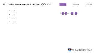 XYZ uppgift 12 från högskoleprovet våren 2024 provpass 2 kvantitativ del [upl. by Glori966]