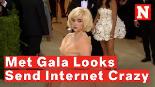 Met Gala 2021 Billie Eilish Kim Kardashian Lil Nas X Send The Internet Crazy [upl. by Allerim]