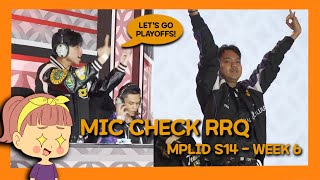 WEEK 6  HOSHI JADI TIM PERTAMA YANG LOLOS KE PLAYOFFS MPLID S14  MIC CHECK RRQ REACTION [upl. by Zetrac]