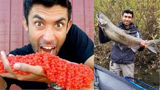 CATCH and COOK Salmon Roe  RAW AND COOKED [upl. by Latsyc502]