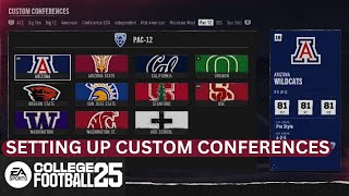 How To Set Up A Custom Conference  College Football 25 [upl. by Anitsuj]