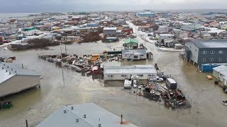 Alaska Kotzebue Battered by Storm flooding damages houses [upl. by Sawyer458]