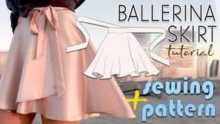 BALLERINA SKIRT SEWING TUTORIAL  SEWING PATTERN  No Zipper [upl. by Ellswerth]