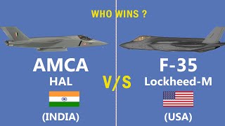 Comparison of Indias AMCA and F 35 Will the AMCA be able to compete with the F35 Fighter Jet [upl. by Wenonah]