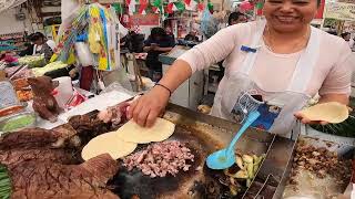 MERCADO 377 XOCHIMILCOQUESADILLAS TACOS DE SUADEROTRIPA POZOLE GORDITAS SOPES Y ALGO MAS [upl. by Enelrihs]