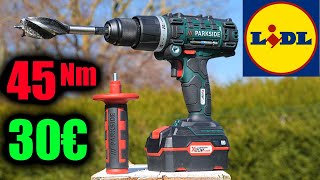 LIDL perceuse visseuse à percussion PARKSIDE PSBSA 20li C3 45 Nm 20V cordless impact drill [upl. by Nwahsav178]