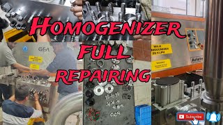 milk Homogenizer full repairing machine GEA youtubevideos [upl. by Eilzel142]