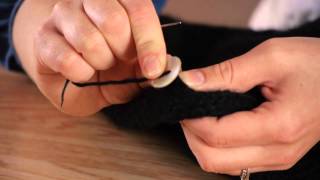 How to Attach a Button to a Knitted Scarf  Buttons amp Sewing Tips [upl. by Fleeman]