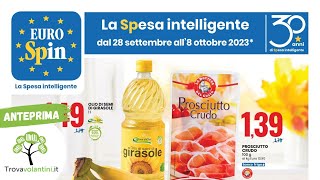 VOLANTINO EUROSPIN dal 28 settembre al 8 ottobre 2023 anteprima [upl. by Legnaesoj]