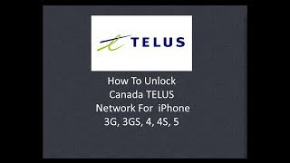 Unlock Telus iPhone 4S  Unlock Canada Telus  IPhone 5 Canada Unlock [upl. by Smitt]