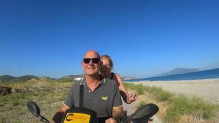 Vanuit Hotel Samos Sun op de scooter naar Ireon 4K [upl. by Arrej258]