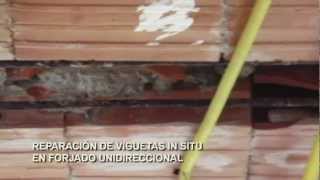 Rehabilitación Estructural  Reparación de viguetas in situ en forjado unidireccional [upl. by Komsa]